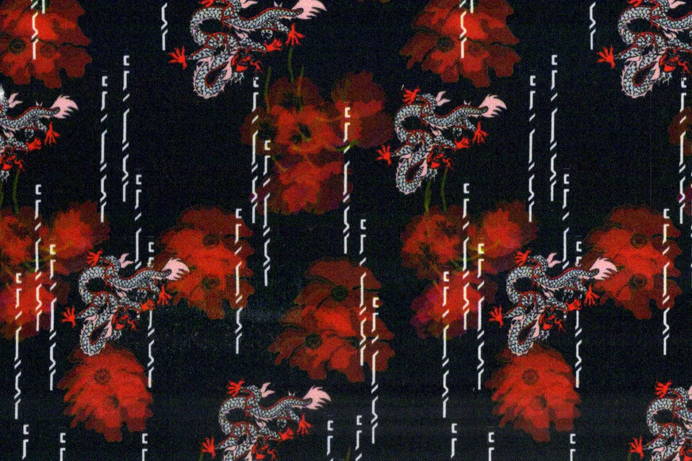 Flash Lining 28238-65 RED DRAGON fabric swatch