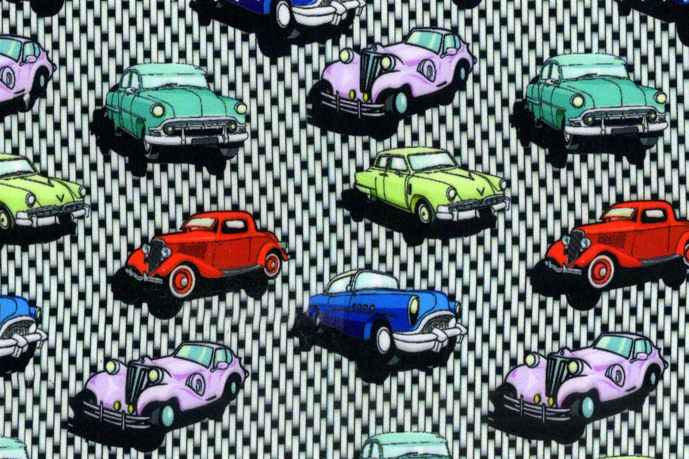 Flash Lining 28249-65 VINTAGE CARS fabric swatch