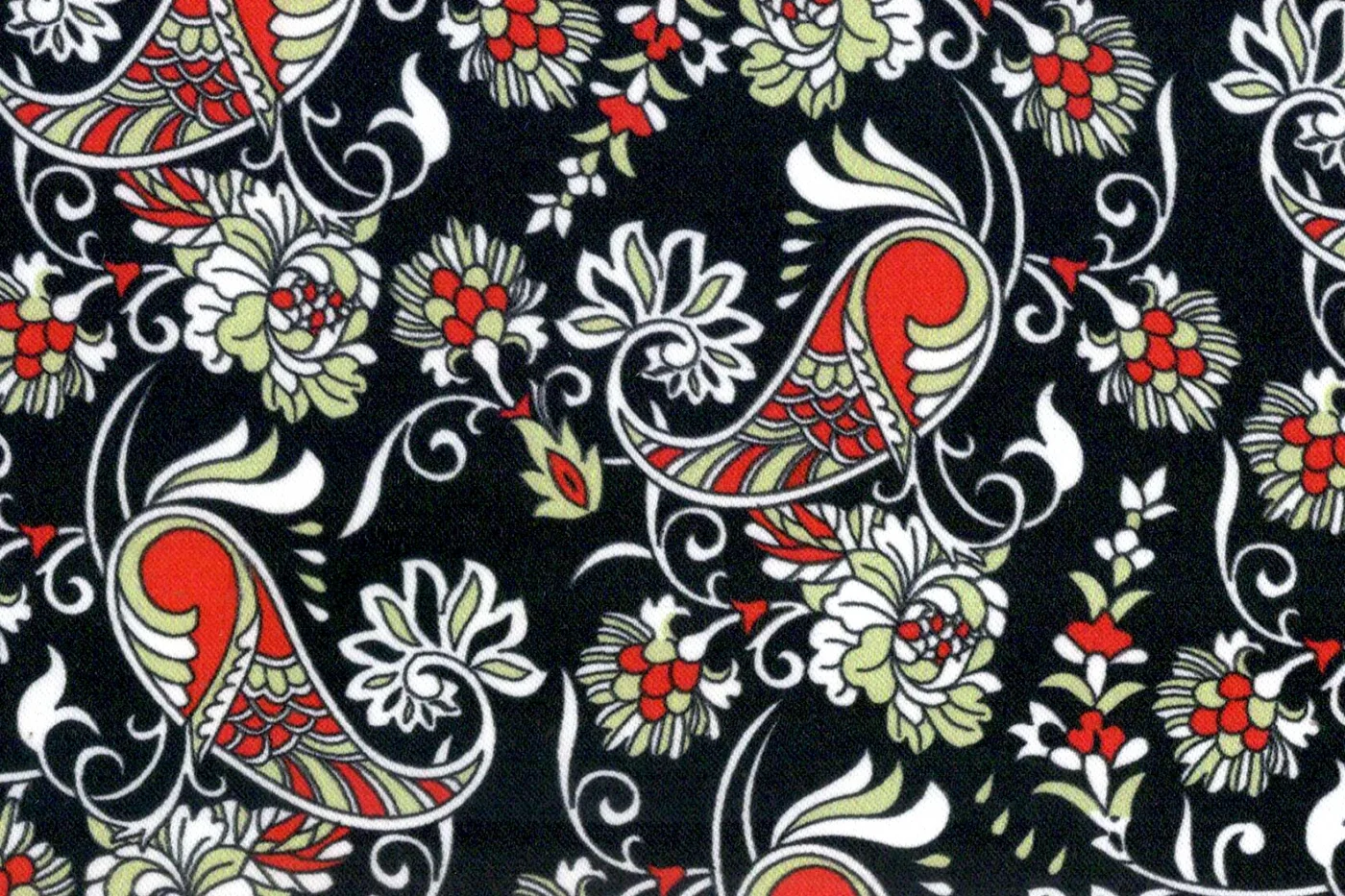 Flash Lining 28701-65 BLACK PAISLEY fabric swatch
