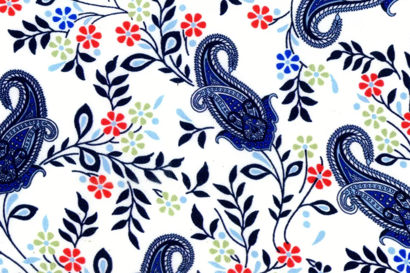 Flash Lining 28706-65 WHITE W/BLUE FLORAL fabric swatch