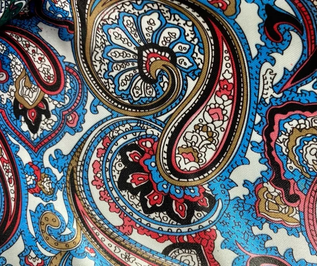 Flash Lining 28796-65 MULTI BLUE PAISLEY fabric swatch