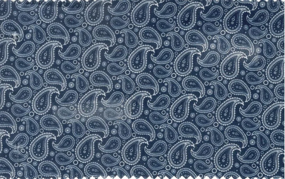 Flash Lining 29615-65 Blue Paisley fabric swatch