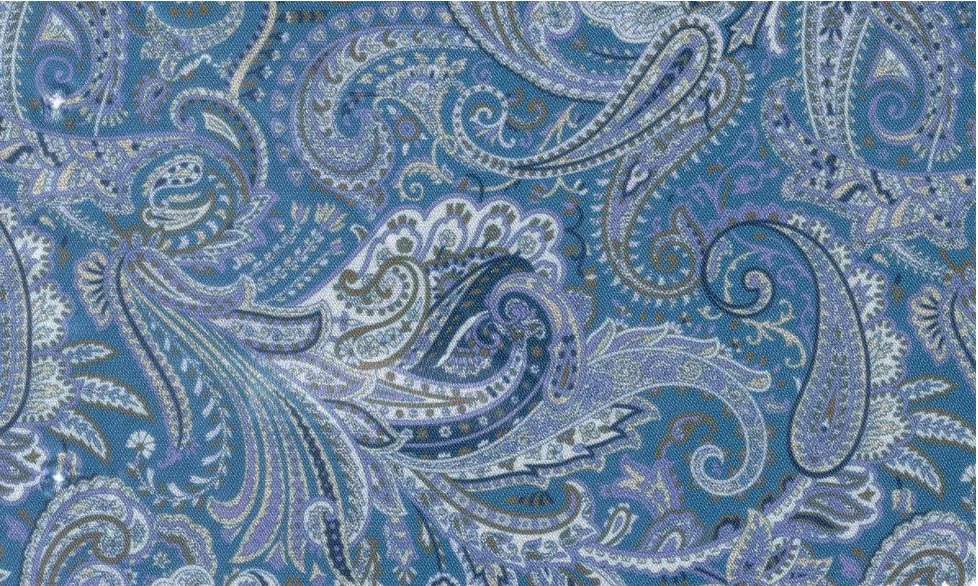 Flash Lining 29815-65 Blue Paisley fabric swatch