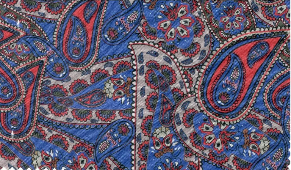 Flash Lining 29819-65 Blue Fancy Paisley fabric swatch