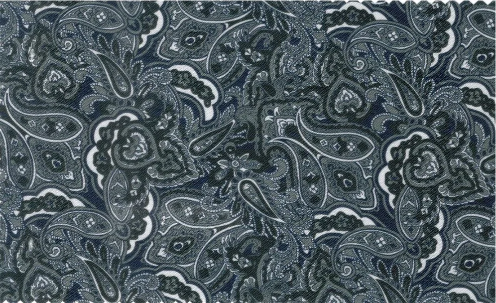 Flash Lining 29822-65 Black Paisley fabric swatch