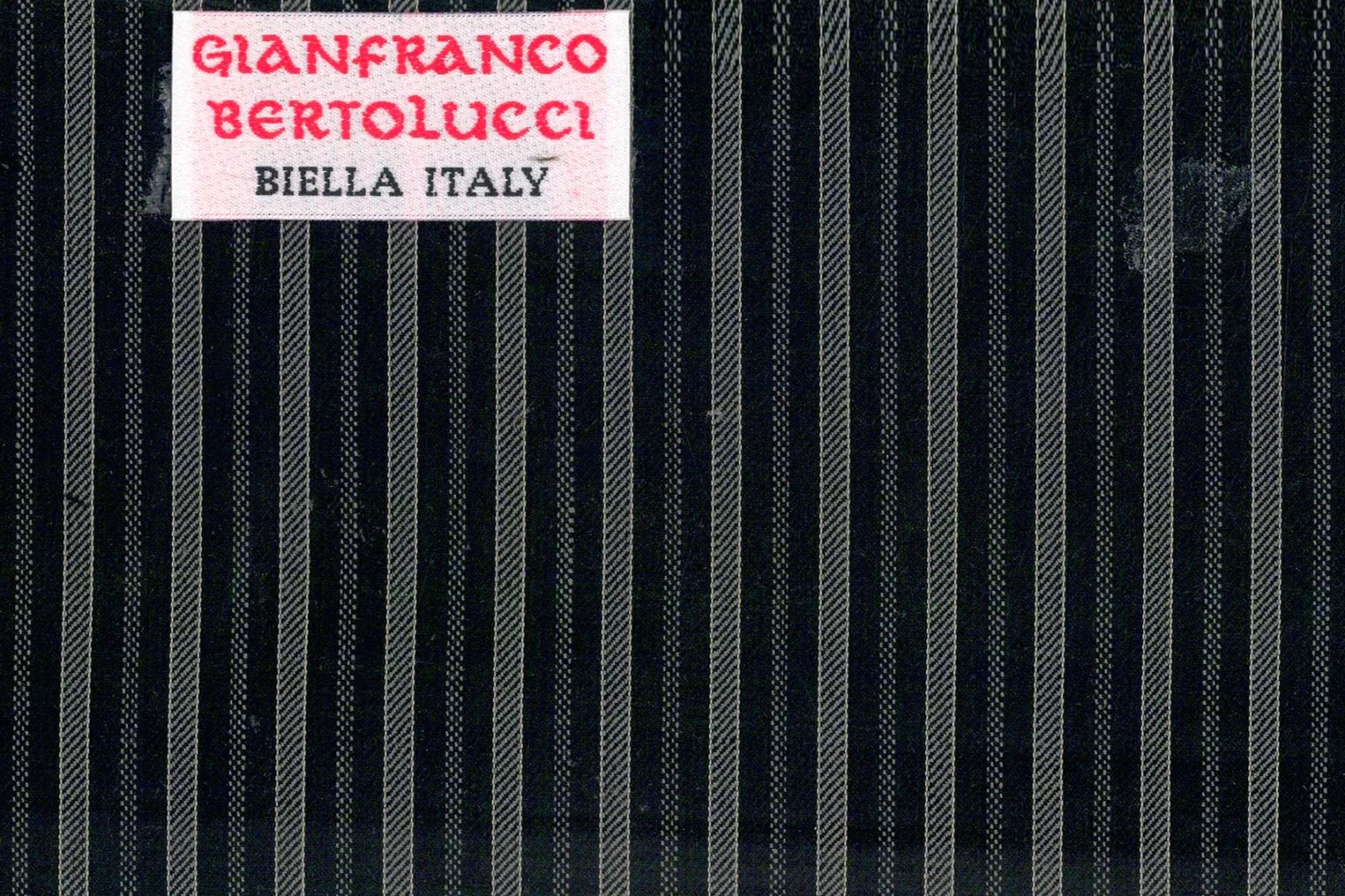 Gianfranco Bertolucci Ceremonial 23073-190 BLACK W/WHITE STR fabric swatch