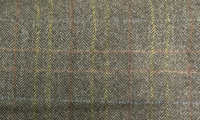 Giorgio Valentino 26796-250 DARK OLIVE WINDOWPANE fabric swatch