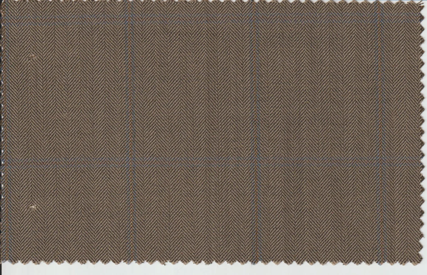 Last Pieces 21467-200 LT BROWN MULTICHECK fabric swatch