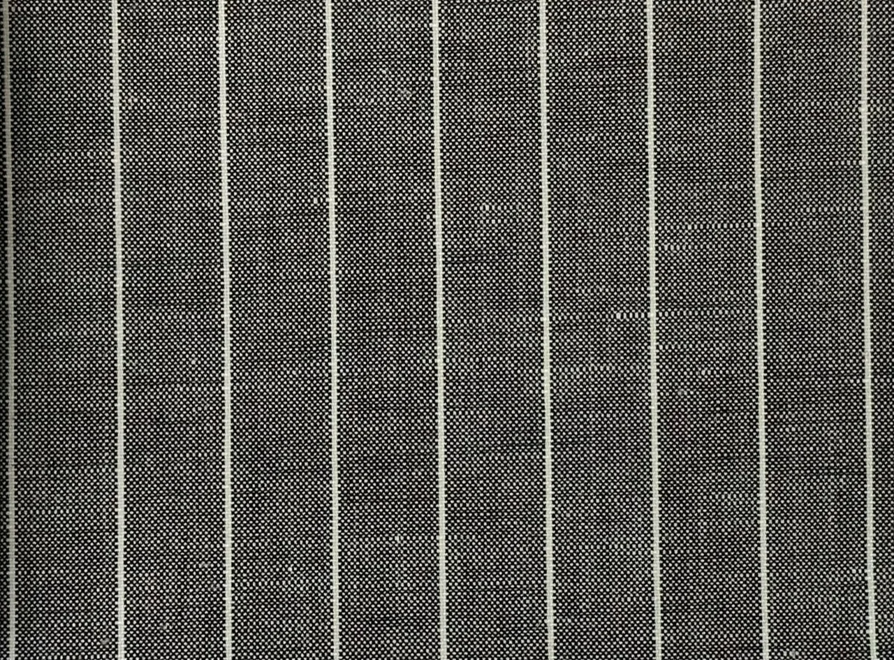 Linen 29129-120 GREY STRIPE fabric swatch