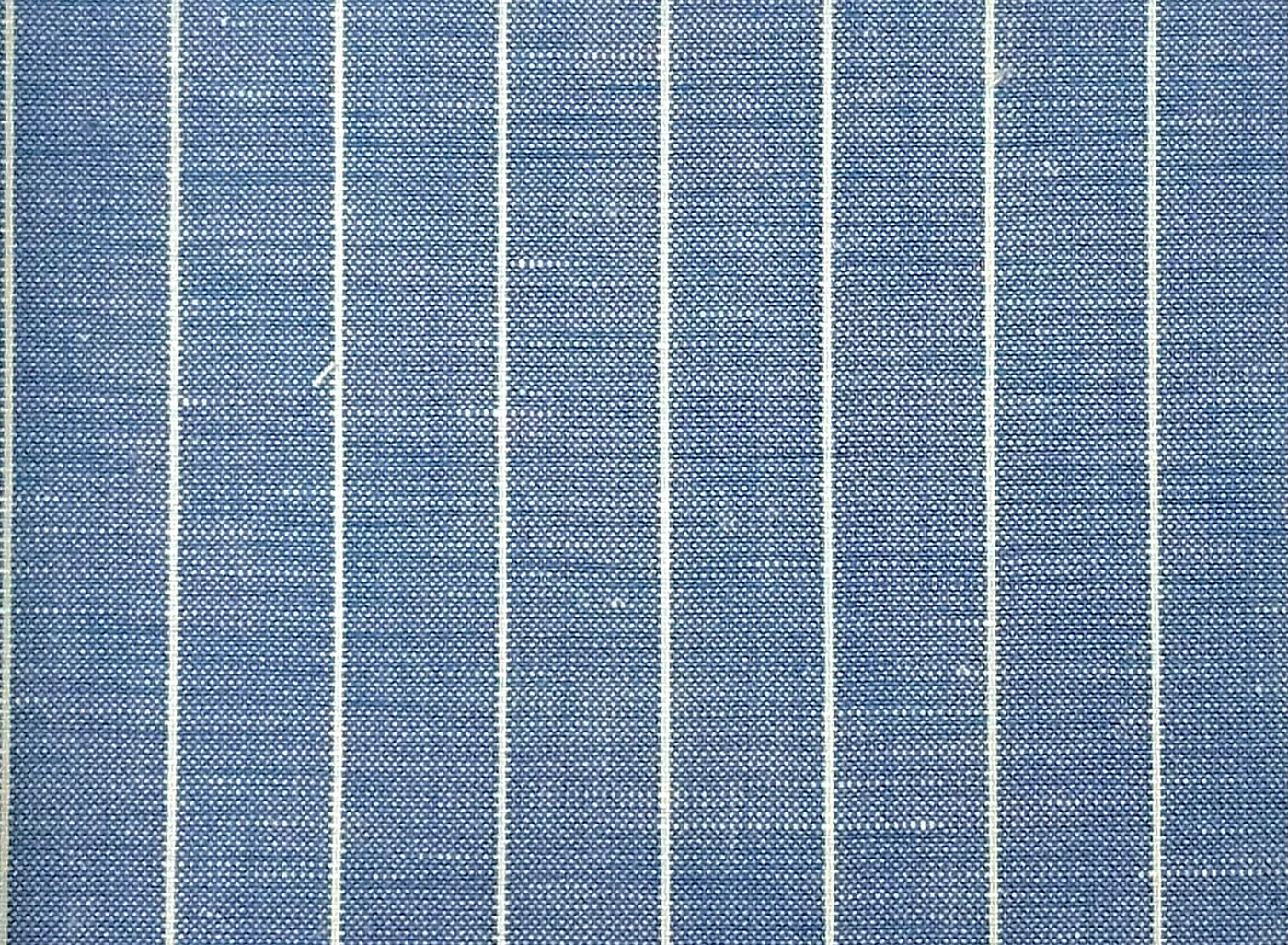Linen 29130-120 BLUE STRIPE fabric swatch