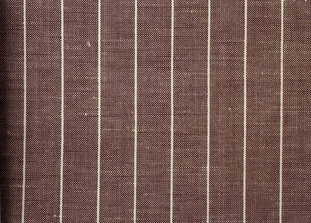 Linen 29131-120 RUST BROWN STRIPE fabric swatch