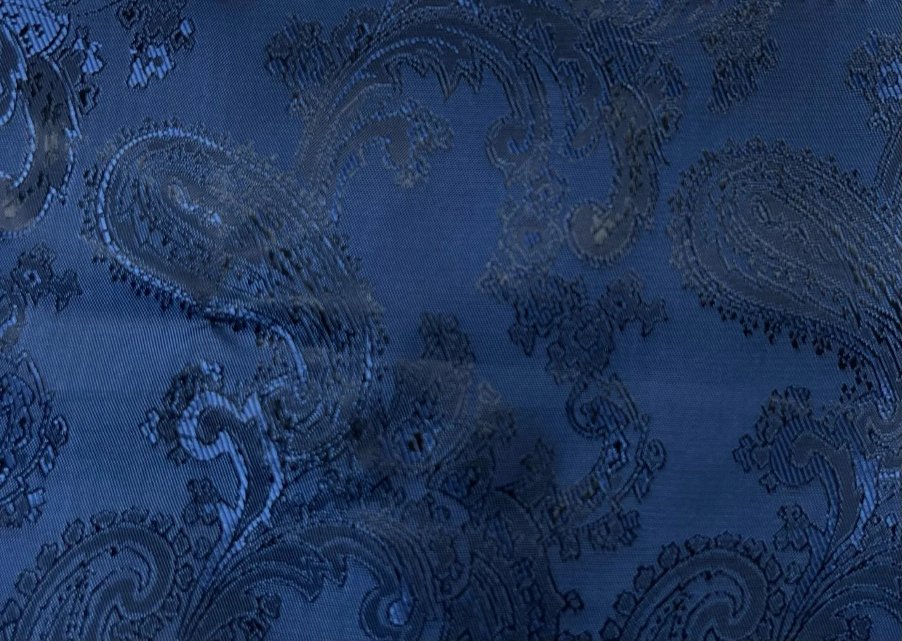 Linings 27059-52 BLUE PAISLEY fabric swatch