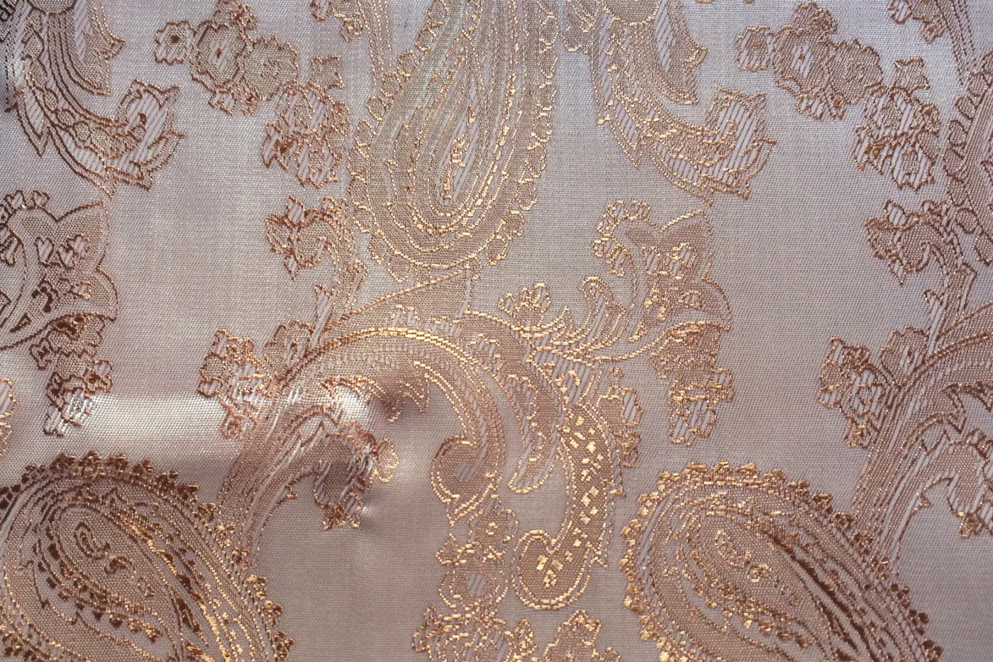 Linings 27061-52 CARAMEL PAISLEY fabric swatch