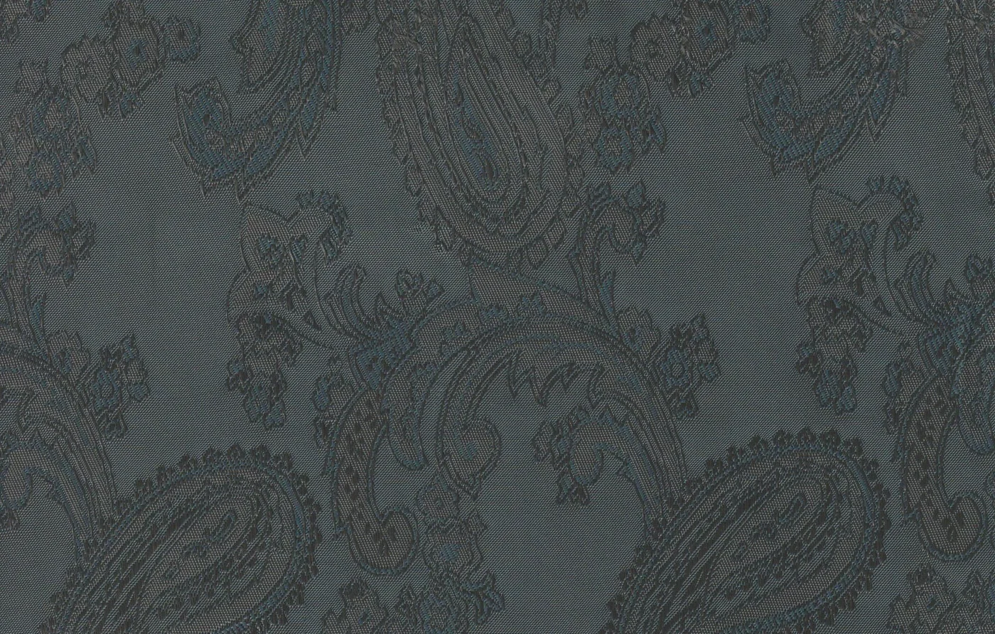 Linings 28874-52 GUNMETAL GREY PAISLEY fabric swatch