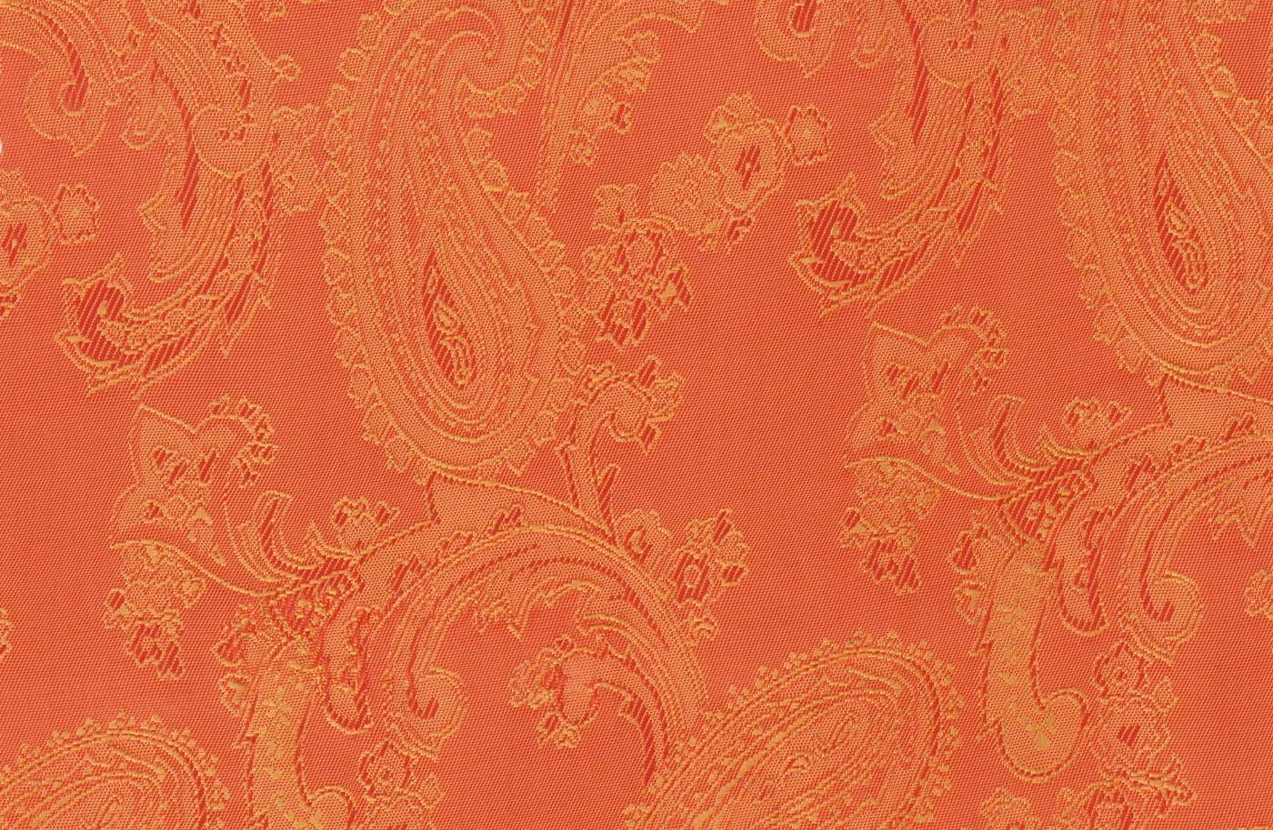 Linings 28908-52 ORANGE PAISLEY fabric swatch
