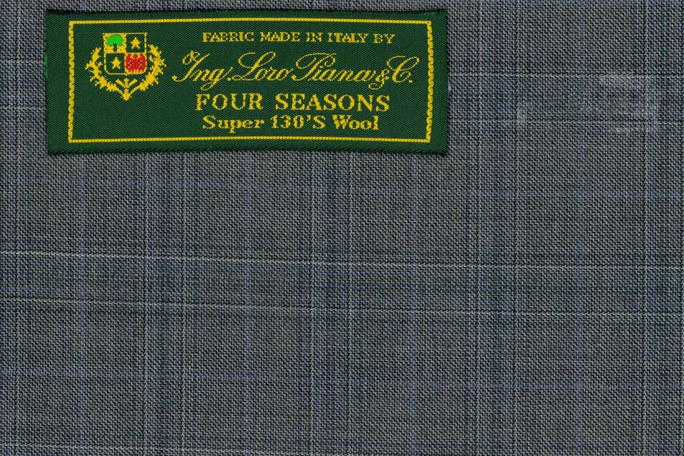 Loro Piana Super 130's 27938-630 LIGHT GREY WPANE fabric swatch