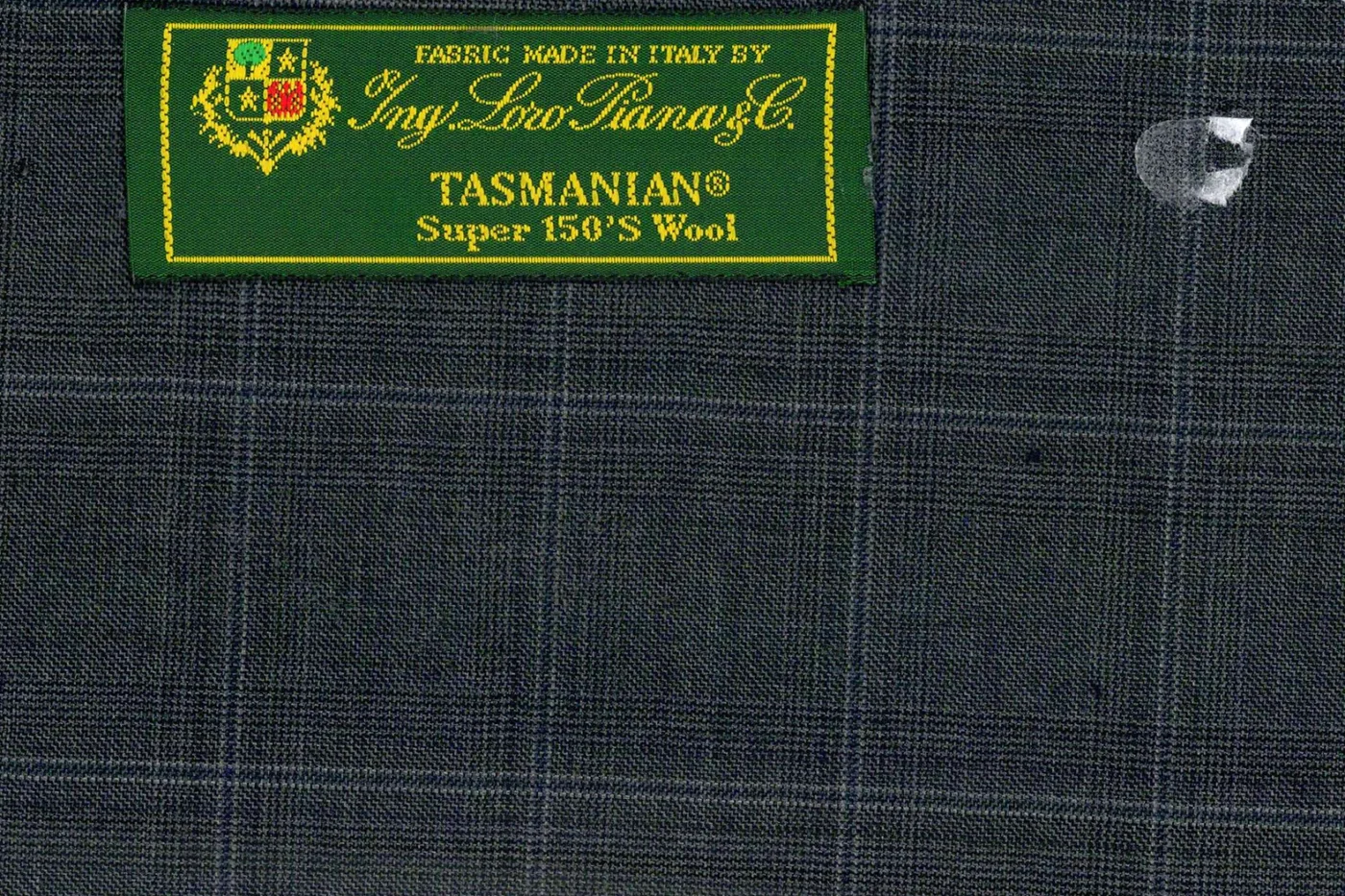 Loro Piana Super 150's 27872-1100 GREY WPANE fabric swatch