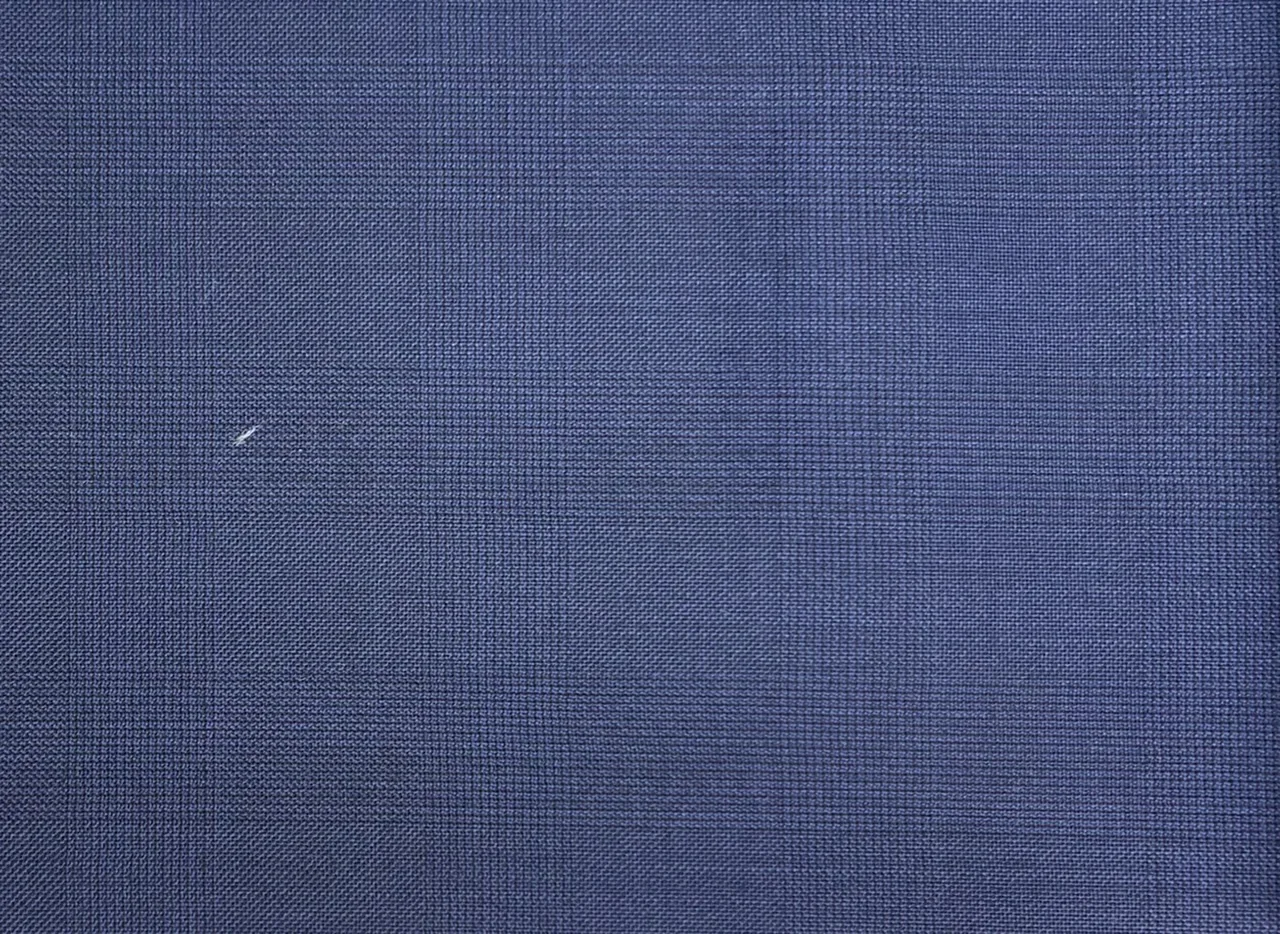 Loro Piana Super 150's 27875-1100 LT NAVY CHECK fabric swatch
