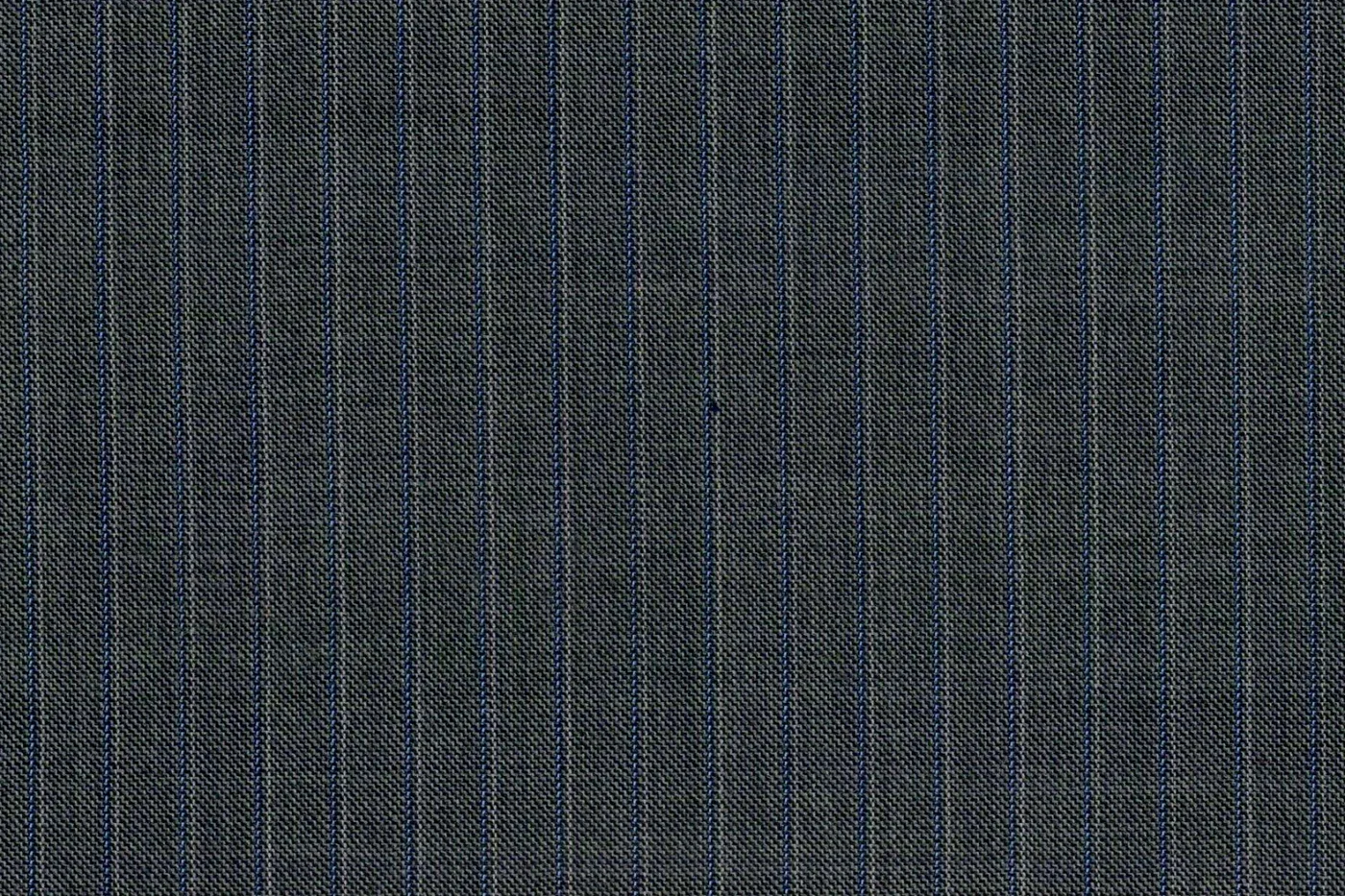 Loro Piana Super 150's 27876-1100 MED.GREY W/BLUE STR fabric swatch