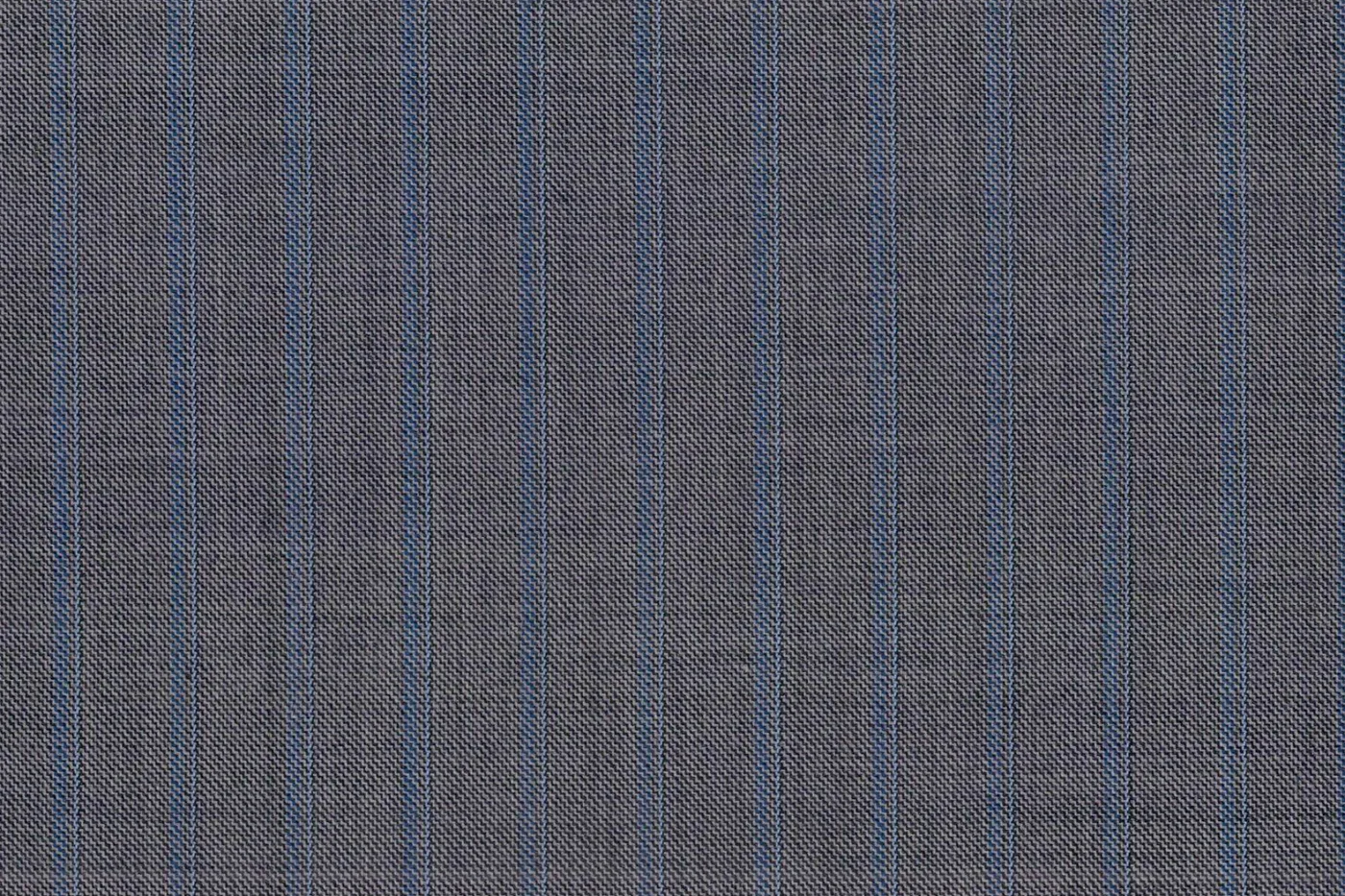 Loro Piana Super 150's 28677-1100 LT GREY W/BLUE STR fabric swatch