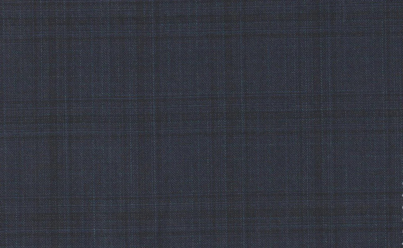 Loro Piana Super 150's 29056-1100 MEDIUM BLUE WINDOWPANE fabric swatch