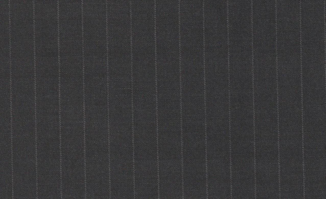 Loro Piana Super 150's 29063-1100 DK GREY CHALKSTRIPE fabric swatch