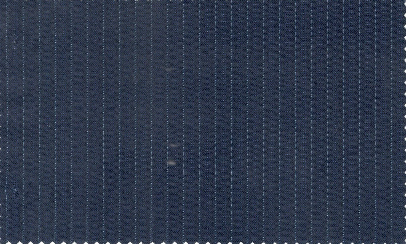 Loro Piana Super 150's 29667-1100 Navy Stripe fabric swatch