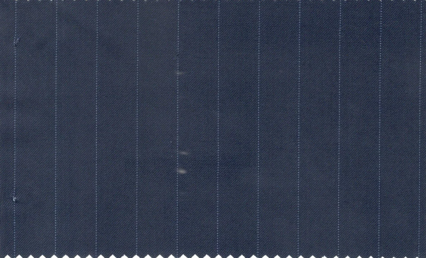 Loro Piana Super 150's 29669-1100 Navy Stripe fabric swatch