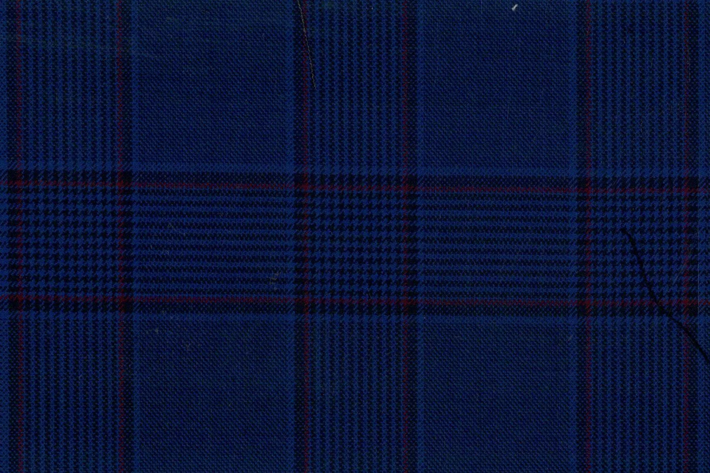 Lucciano Rossi 27922-210 BLUE W/RED CHK fabric swatch