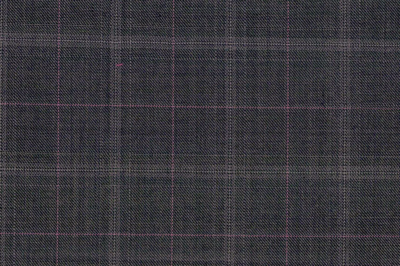 Lucciano Rossi 28466-210 GREY W/ PINK CHECK fabric swatch