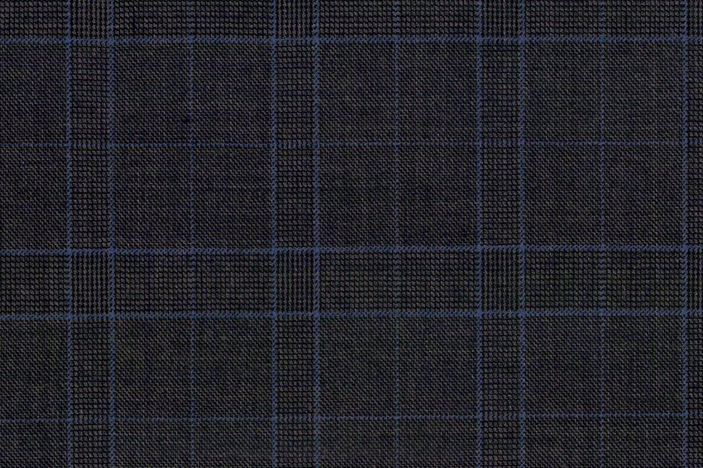 Lucciano Rossi 28468-210 GREY W/ BLUE CHECK fabric swatch