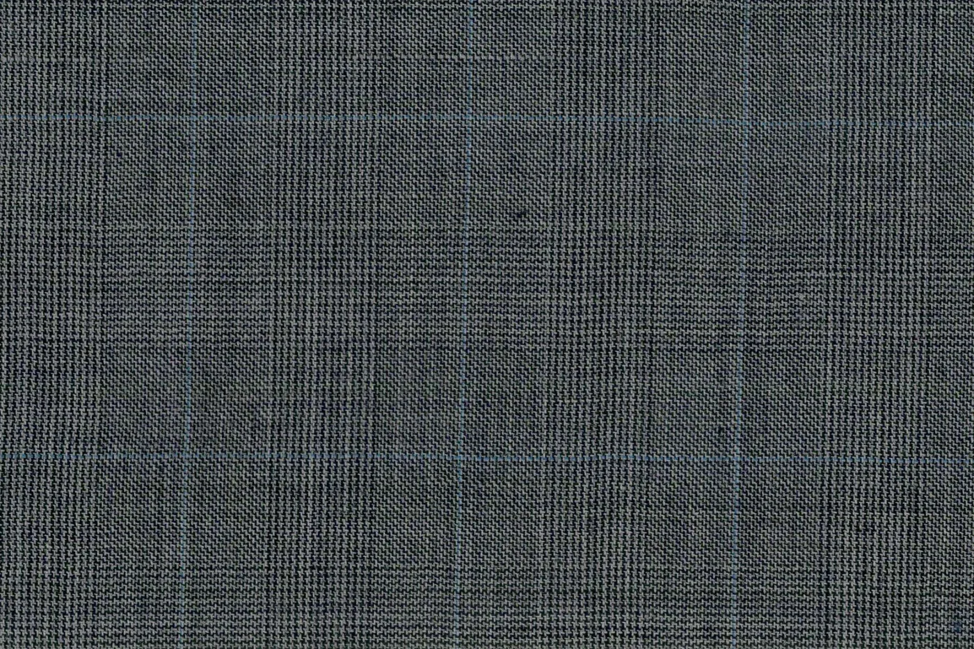 Marco Polo 25852-180 MED.GREY W/BLUE CHK fabric swatch
