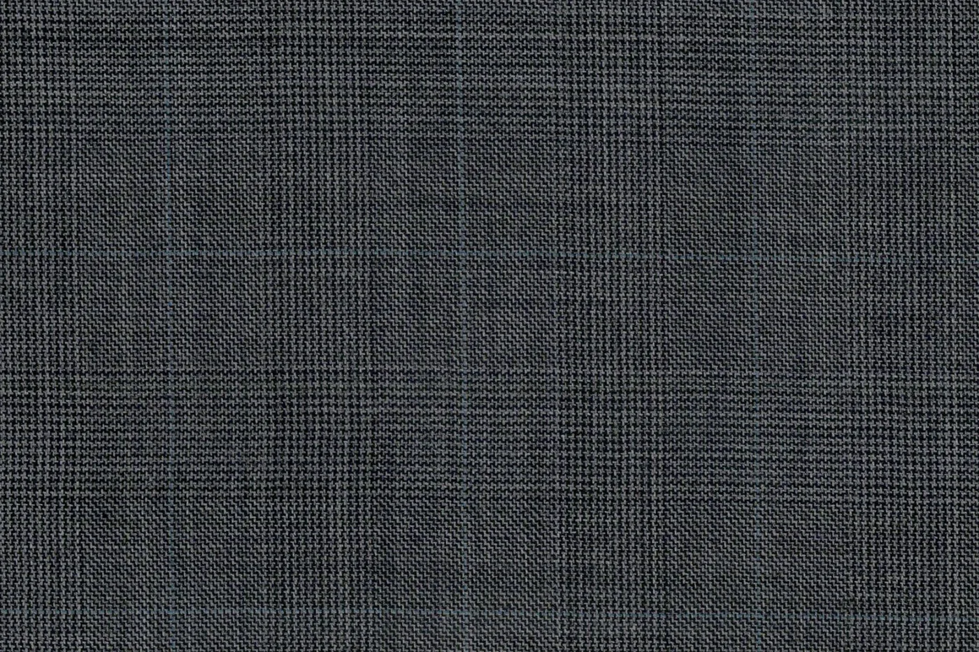 Marco Polo 25853-180 MED.GREY W/BLUE CHK fabric swatch