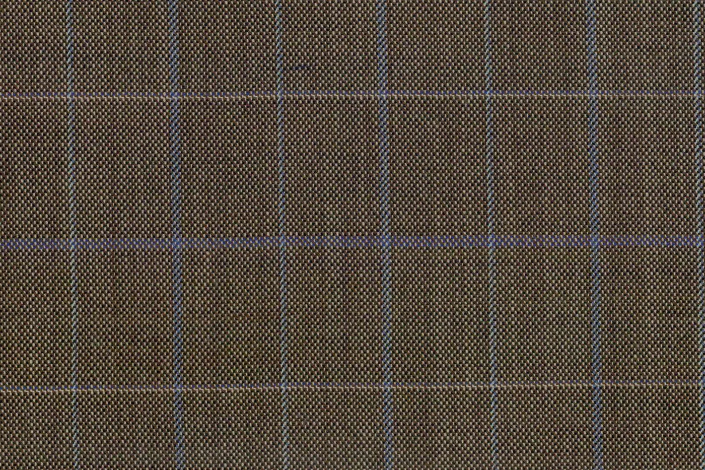 Marco Polo 28347-180 MD BROWN W/ LT BLUE WP fabric swatch
