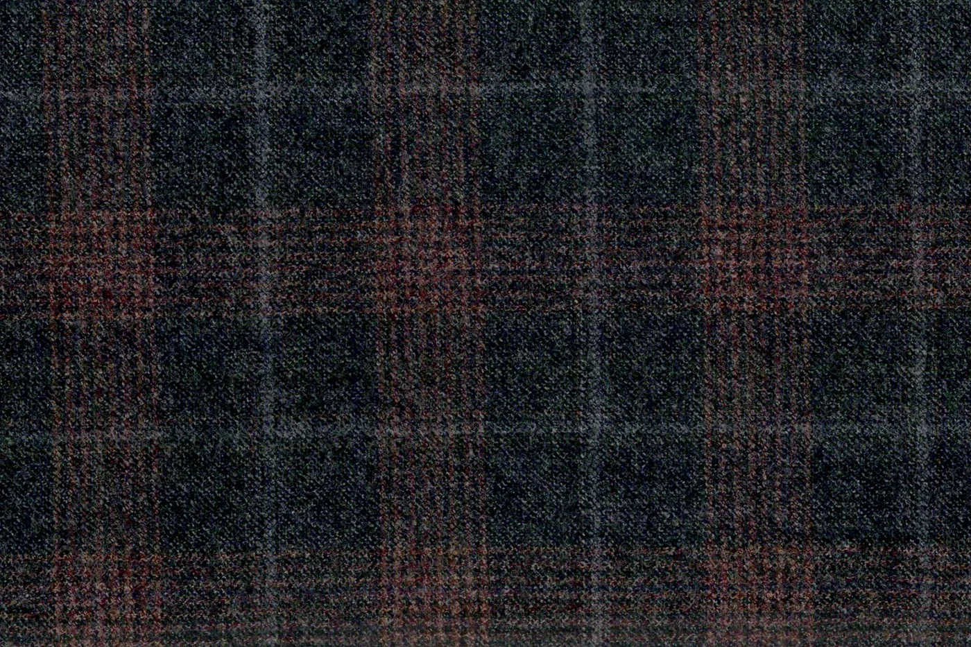 Marzotto 25745-280 GREY W/RUST CHECK fabric swatch