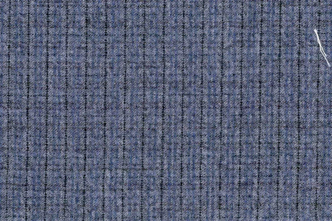 Marzotto 26262-280 LT. GREY W/BLUE MINI CHK fabric swatch