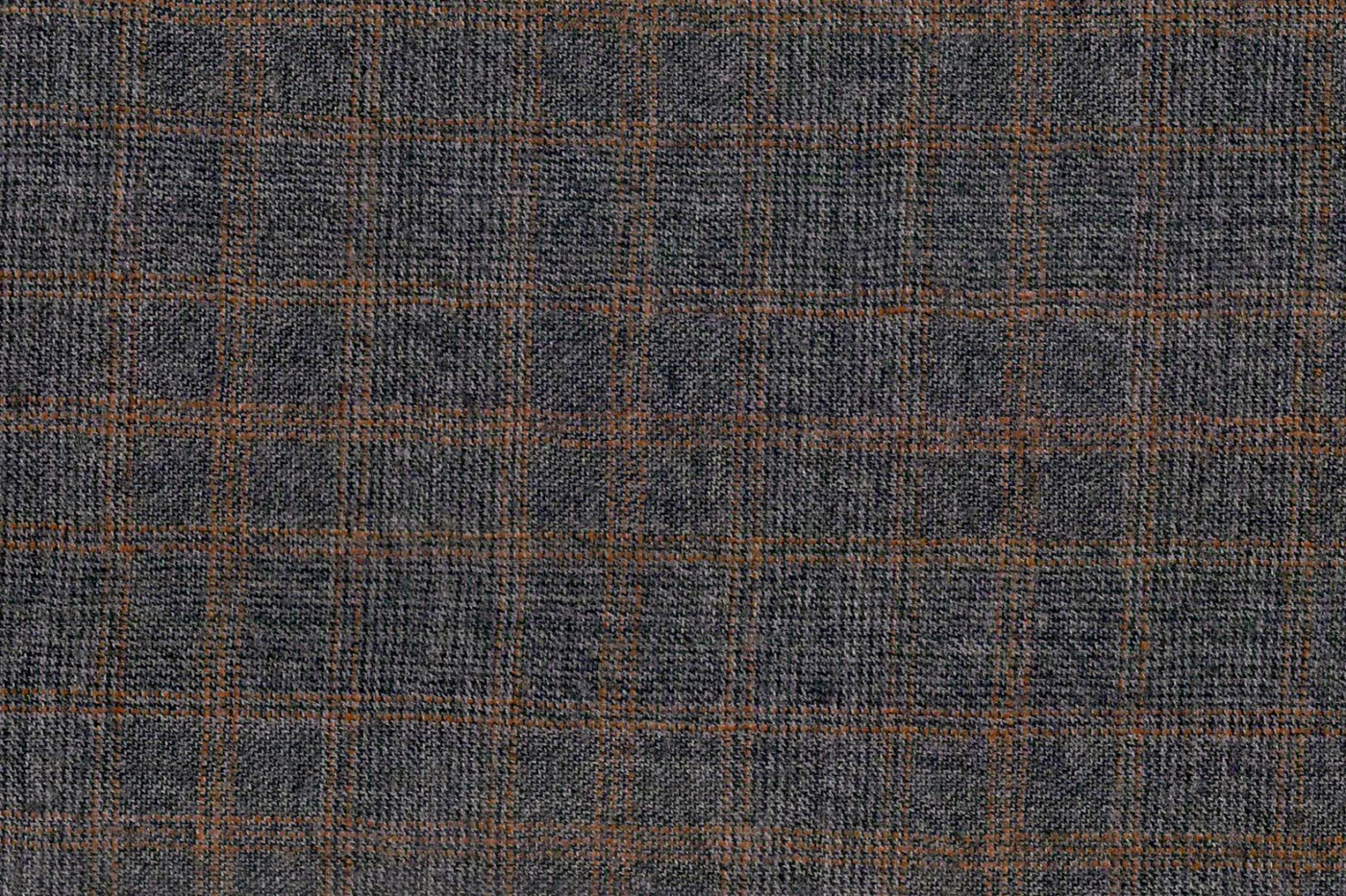 Marzotto 26279-280 M.GREY W/CARAMEL CHK fabric swatch