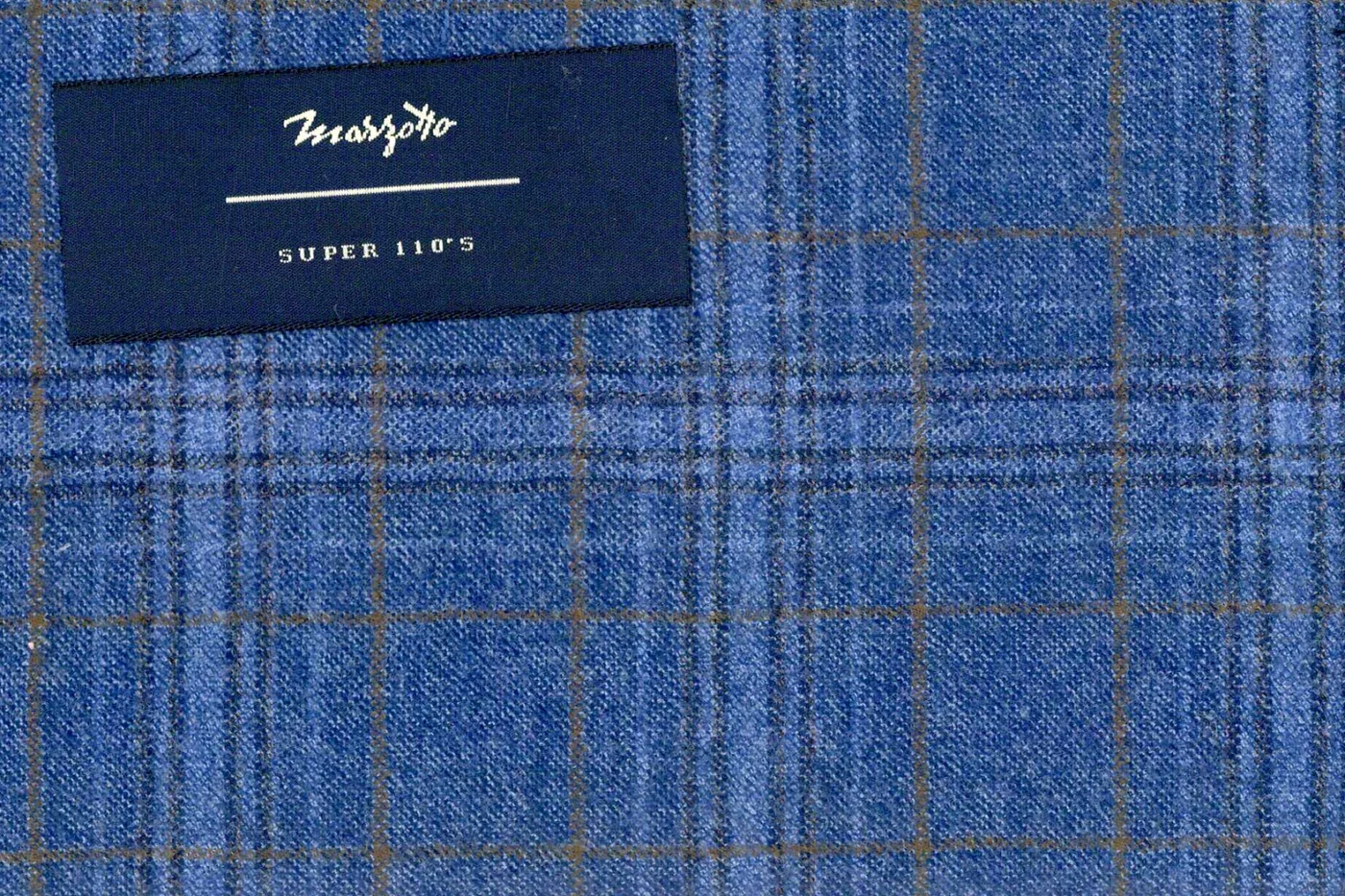 Marzotto 28177-280 LT.BLUE W/CITRUS CHK fabric swatch