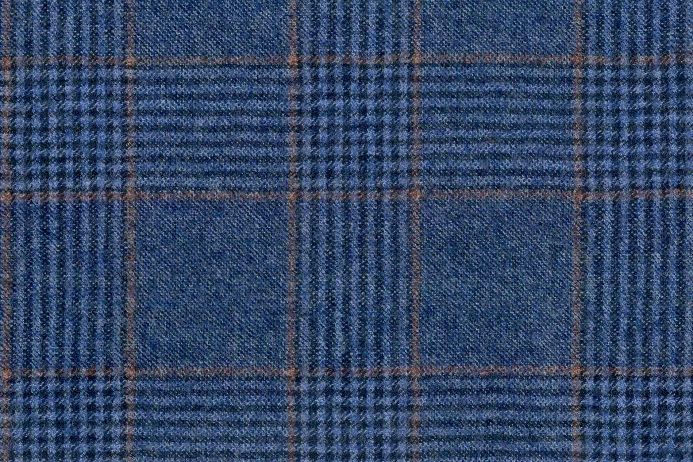 Marzotto 28178-280 LT.BLUE W/TAN CHK fabric swatch