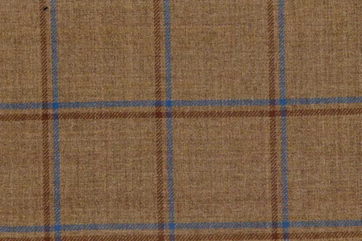 Mayfair 26579-120 WHEAT W/BLUE WPANE fabric swatch