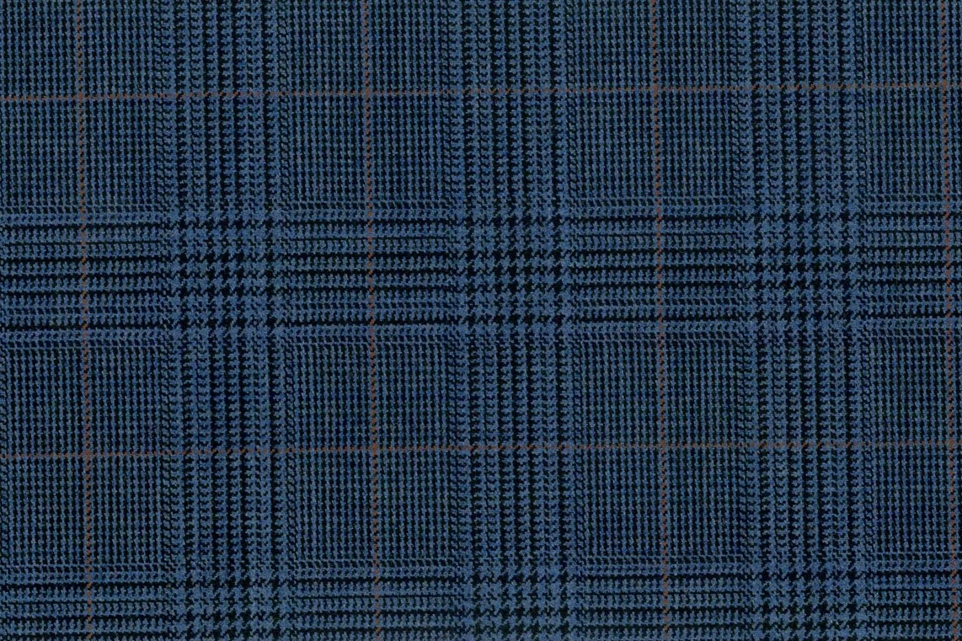 Mayfair 27209-120 MISTY BLUE W/CARAMEL CHK fabric swatch