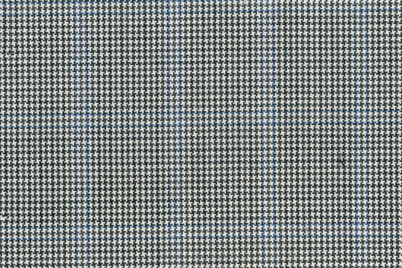 Mayfair 27212-120 BLK/WHITE HTOOTH W/BLUE fabric swatch