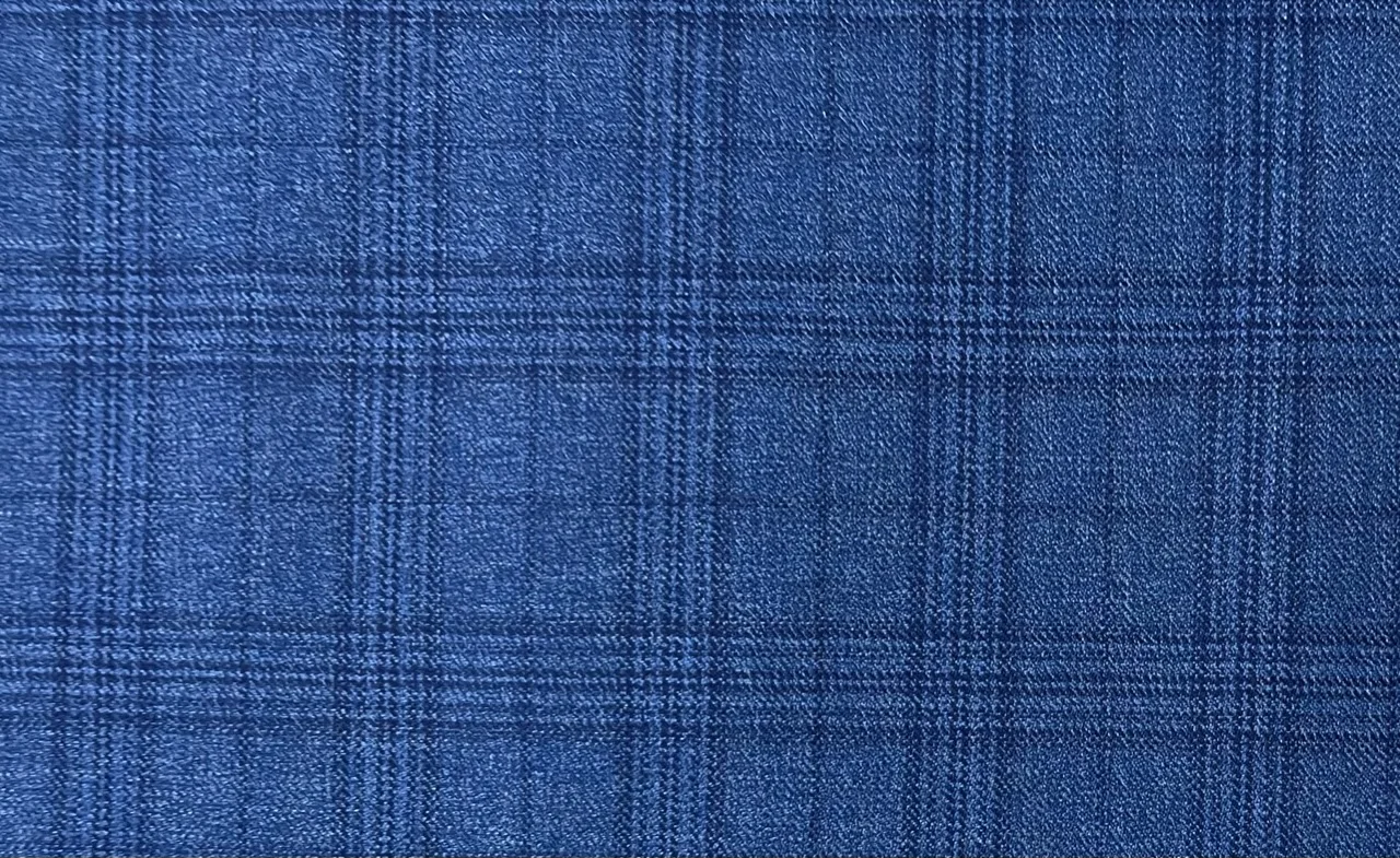 Mayfair 27529-120 MISTY BLUE CHECK fabric swatch