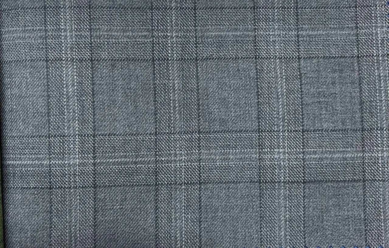 Mayfair 27532-120 MEDIUM GREY CHECK fabric swatch