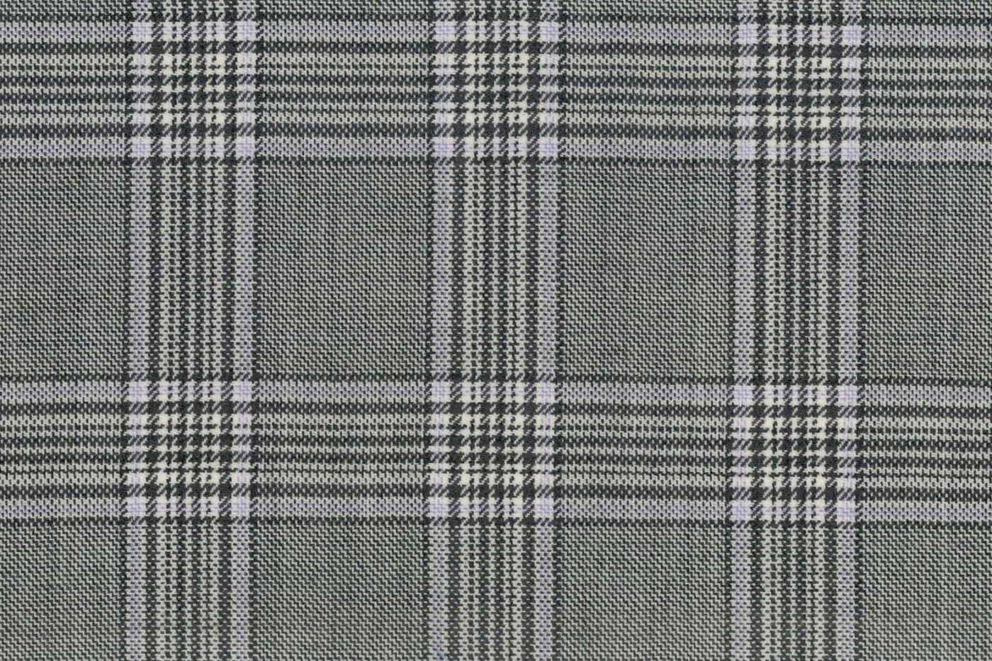 Mayfair 27545-120 LT.GREY W/PRPL CHK fabric swatch