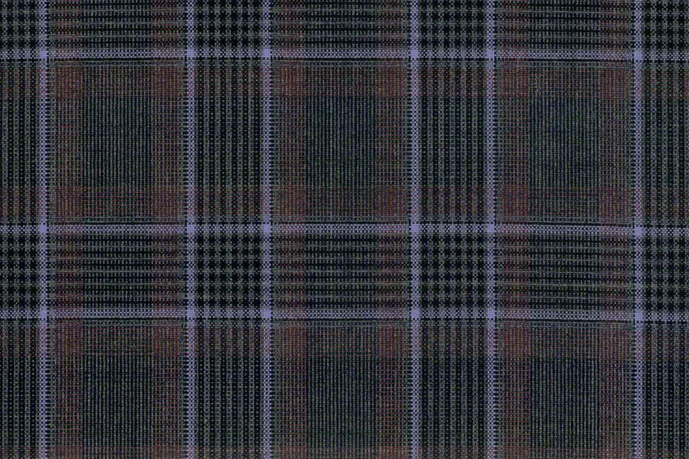 Mayfair 28323-120 ASH BROWN W/PRPL CHK fabric swatch
