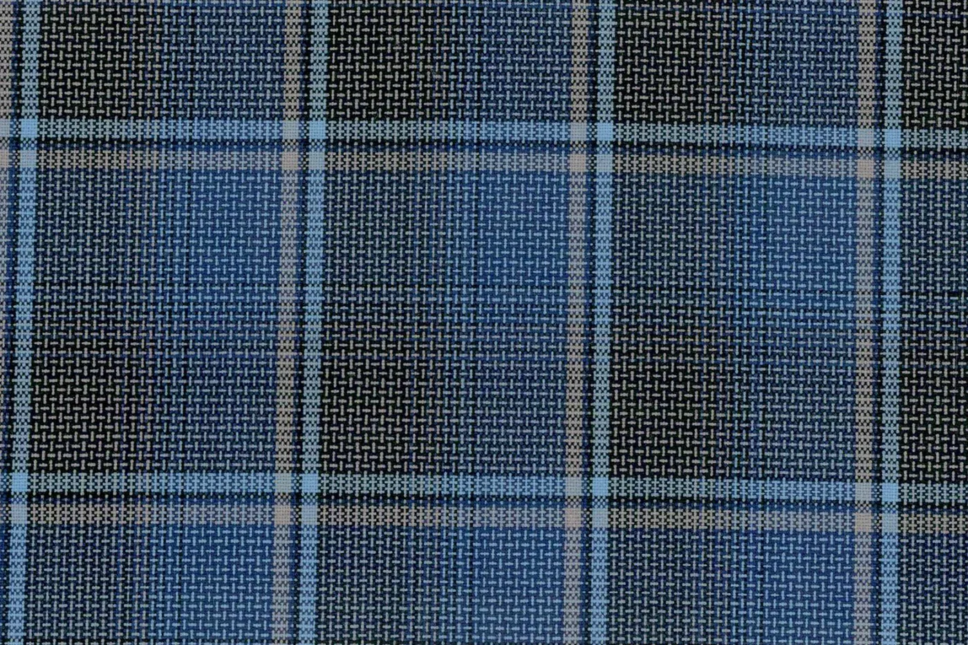 Mayfair 28327-120 RED GREY W/BLUE WPANE fabric swatch