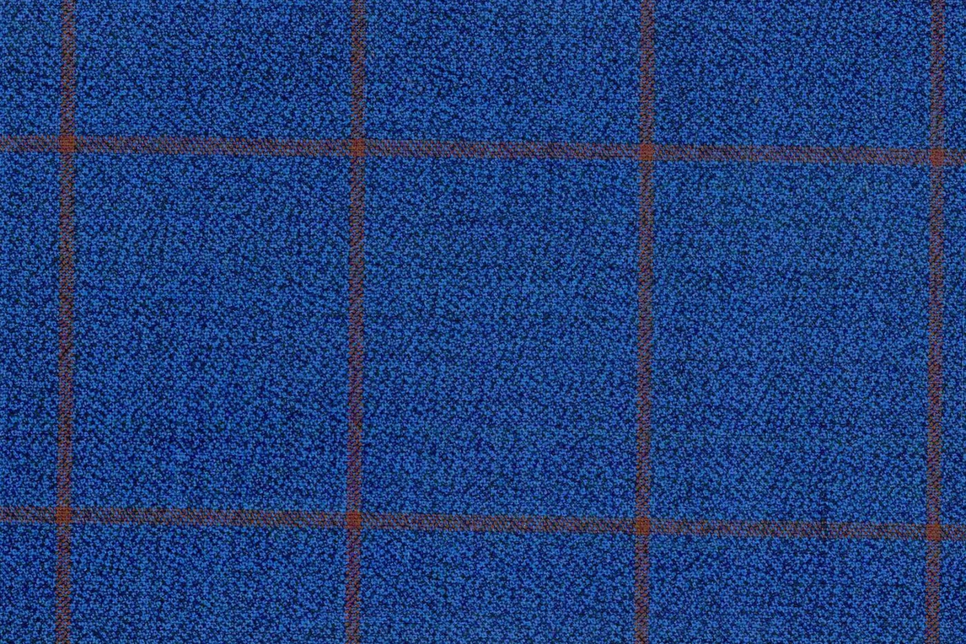 Mayfair 28331-120 BLUE W/ORANGE WPANE fabric swatch