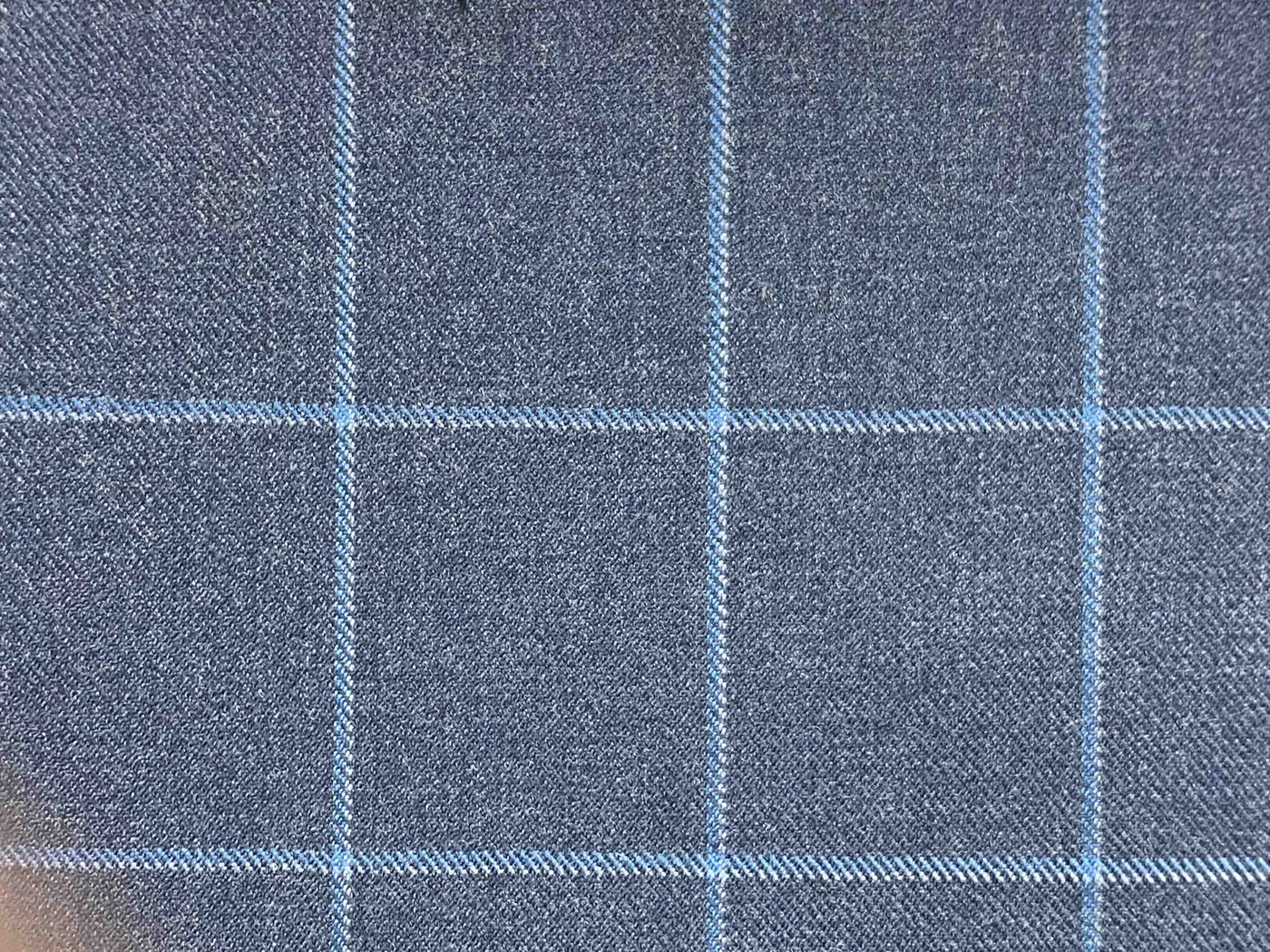 Mayfair 28790-130 GREY W/BLUE WPANE fabric swatch