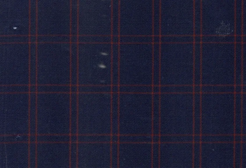 Mayfair 29962-130 Navy w/ Red Windowpane fabric swatch